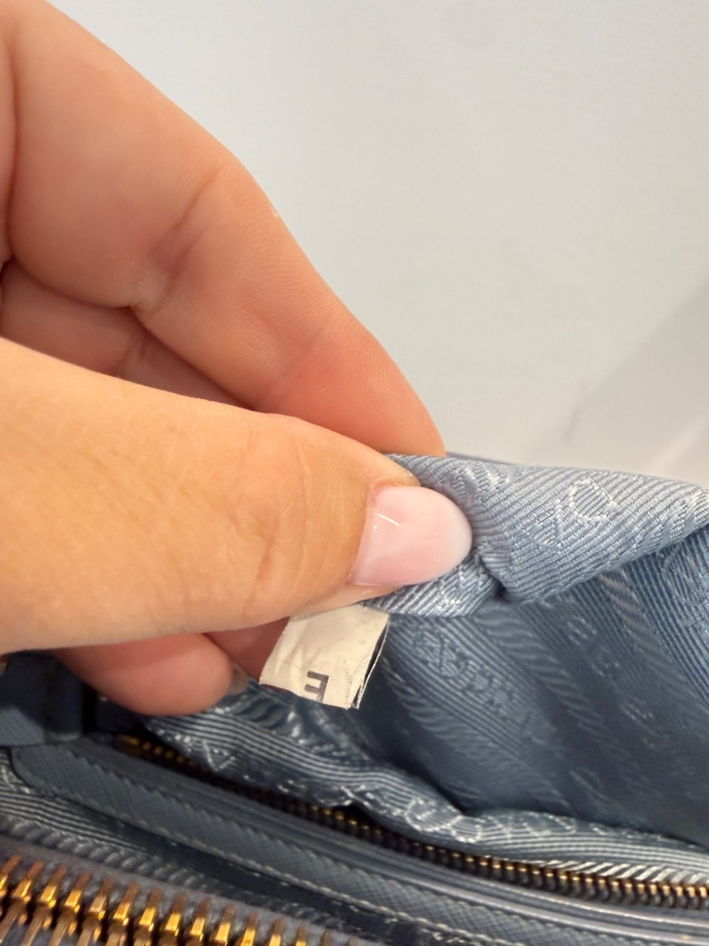 Prada Saffiano Small Galleria Double Zip Tote in Blue - Picture 10 of 15